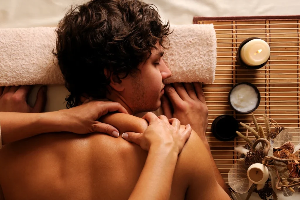 signature four elements massage therapy for full body balance at Honey Grand International Spa in Bangalore